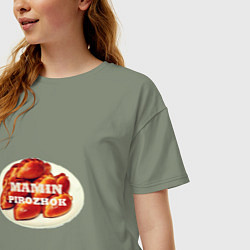 Футболка оверсайз женская Мамин пирожочек, цвет: авокадо — фото 2
