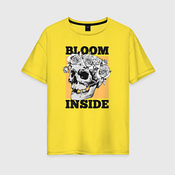 Футболка оверсайз женская Bloom inside, цвет: желтый