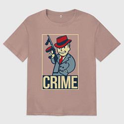 Женская футболка оверсайз Vault crime