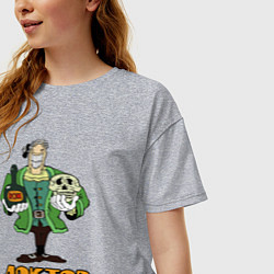 Футболка оверсайз женская Ливси, цвет: меланж — фото 2