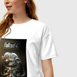 Футболка оверсайз женская Fallout armour poster, цвет: белый — фото 2