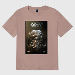 Женская футболка оверсайз Fallout armour poster