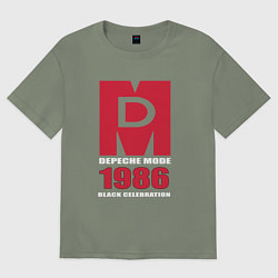 Женская футболка оверсайз Depeche Mode - Black Celebration album merch