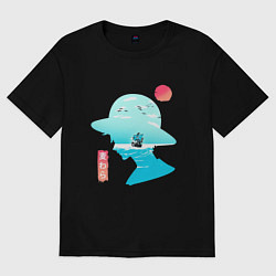 Женская футболка оверсайз One Piece Луффи в шляпе