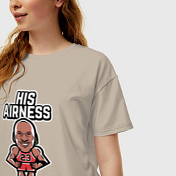 Футболка оверсайз женская Airness Jordan, цвет: миндальный — фото 2