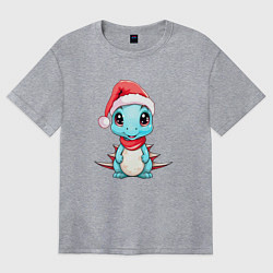 Женская футболка оверсайз Маленький дракончик символ года