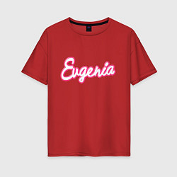 Футболка оверсайз женская Евгения в стиле барби, цвет: красный