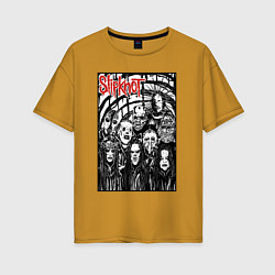 Женская футболка оверсайз Slipknot - all comix style