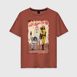 Женская футболка оверсайз Fallout - atom bomb cola