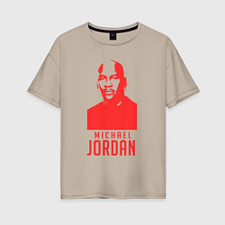 Женская футболка оверсайз Jordan in red