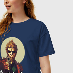 Футболка оверсайз женская Postal dude, цвет: тёмно-синий — фото 2