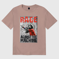 Женская футболка оверсайз RATM - curly vocalist