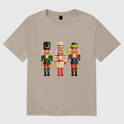 Футболка оверсайз женская Оловянные солдатики, цвет: миндальный