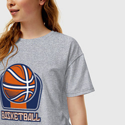 Футболка оверсайз женская Style basketball, цвет: меланж — фото 2