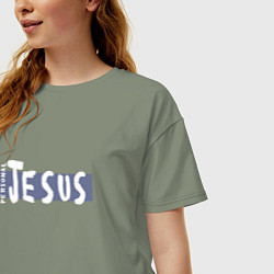 Футболка оверсайз женская Depeche Mode - personal jesus logo, цвет: авокадо — фото 2