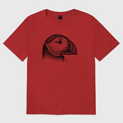 Футболка оверсайз женская Тупик в профиль, цвет: красный