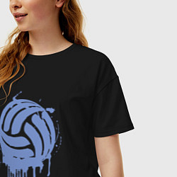 Футболка оверсайз женская Ink volleyball, цвет: черный — фото 2