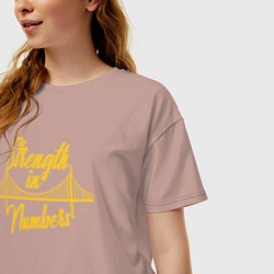Футболка оверсайз женская Golden State strenght, цвет: пыльно-розовый — фото 2
