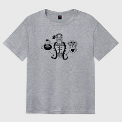 Женская футболка оверсайз Доктор Ливси весёлый