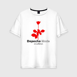 Футболка оверсайз женская Depeche Mode - Violator album logo, цвет: белый