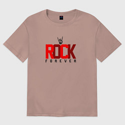Женская футболка оверсайз Rock forever four