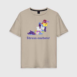 Женская футболка оверсайз Стресс-кутюр от Рарити