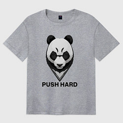Футболка оверсайз женская Push hard, цвет: меланж