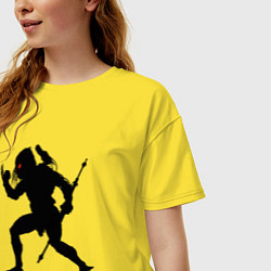 Футболка оверсайз женская Космический охотник, цвет: желтый — фото 2