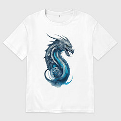 Женская футболка оверсайз Живописный дракон