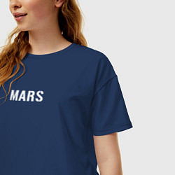 Футболка оверсайз женская Mars 30STM, цвет: тёмно-синий — фото 2