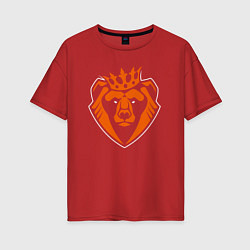 Женская футболка оверсайз Царь медведь