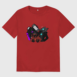 Женская футболка оверсайз Камерамен ТВ мен м Спикермен