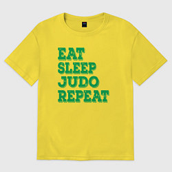 Женская футболка оверсайз Жизнь дзюдо