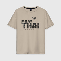 Женская футболка оверсайз Kickboxing muay thai