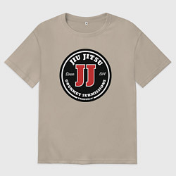 Футболка оверсайз женская Гурман джиу-джитсу, цвет: миндальный