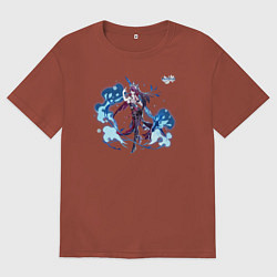 Футболка оверсайз женская Розария из Геншин Импакт, цвет: кирпичный