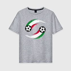 Женская футболка оверсайз Итальянские мячи