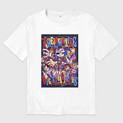 Женская футболка оверсайз Удивительный цифровой цирк в сборе