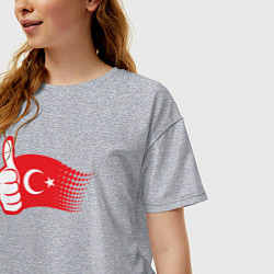Футболка оверсайз женская Турецкий лайк, цвет: меланж — фото 2