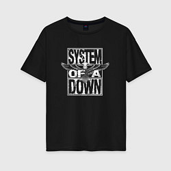 Женская футболка оверсайз System of a Down metal band