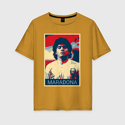 Женская футболка оверсайз Мистер Марадона