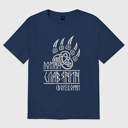 Женская футболка оверсайз Велес - держись своих корней