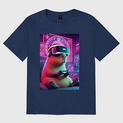 Женская футболка оверсайз Каппи в виртуальном шлеме