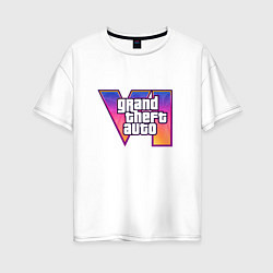 Женская футболка оверсайз GTA VI logo