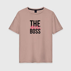 Женская футболка оверсайз The real boss