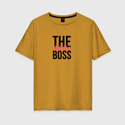 Женская футболка оверсайз The real boss