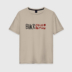 Футболка оверсайз женская Depeche Mode - Black Celebration font, цвет: миндальный