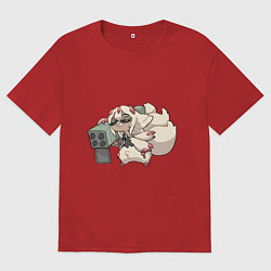 Женская футболка оверсайз Опасная Фапута