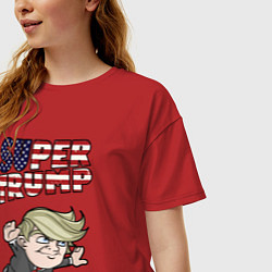 Футболка оверсайз женская Супер Трамп, цвет: красный — фото 2