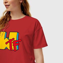 Футболка оверсайз женская MTV WTF, цвет: красный — фото 2